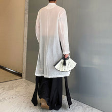 Load image into Gallery viewer, Gauze Trench Coat Long Shirt