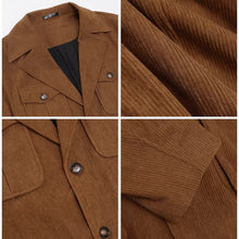 Load image into Gallery viewer, Retro Corduroy Slim-fit Suit Jacket