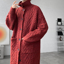 Load image into Gallery viewer, Retro Twist Loose Over-the-knee Windbreaker Jacket