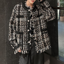 Load image into Gallery viewer, Tweed Single Breasted Fringe Jacket