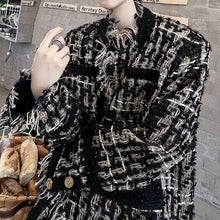 Load image into Gallery viewer, French Wool Fringed Shoulder Padded Jacket