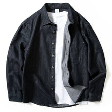 Load image into Gallery viewer, Loose Fit Casual Collar Long Sleeve Denim Shirt Jacket