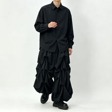Load image into Gallery viewer, Japanese High-waist Loose Pleated Wide-leg Cropped Skirt-pants