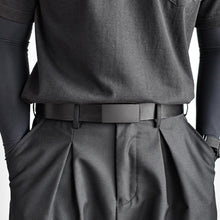 Load image into Gallery viewer, Simple Toothless Smooth Leather Buckle Belt