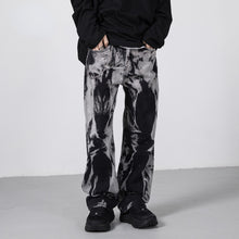 Load image into Gallery viewer, Straight Tie-dye Loose Wide-leg Jeans
