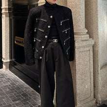 Load image into Gallery viewer, Winter Sequin Loose Casual Zipper Jacket