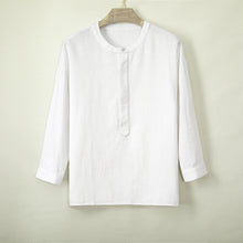 Load image into Gallery viewer, Round Neck Casual Three-quarter Sleeve T-shirt