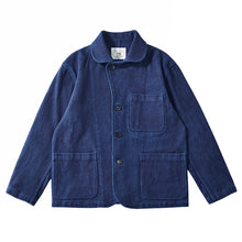 Load image into Gallery viewer, Indigo Dyed Lapel Washed Jacket