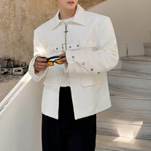 Load image into Gallery viewer, Half-zip Loose Metal Buckle Jacket