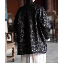 Load image into Gallery viewer, Stand-up Collar Brocade Sea Pattern Jacket