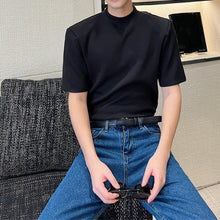 Load image into Gallery viewer, Shoulder Pads Slim Fit Short Sleeve Tops