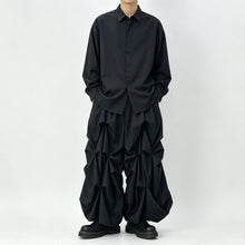 Load image into Gallery viewer, Japanese High-waist Loose Pleated Wide-leg Cropped Skirt-pants