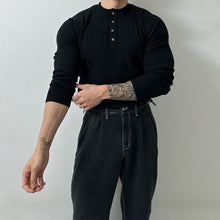 Load image into Gallery viewer, Slim Fit Long Sleeve Knitted T-shirt