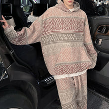 Load image into Gallery viewer, Jacquard Hooded Sweatshirt Casual Sports Sweatpants Two-piece Set