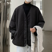 Load image into Gallery viewer, V-neck Loose Casual Short Vertical Striped Jacket