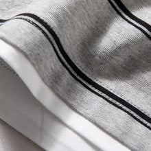 Load image into Gallery viewer, Loose-fitting Casual Two-piece Color-blocked Striped T-shirt