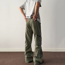 Load image into Gallery viewer, American Vintage Flared Multi-pocket Overalls
