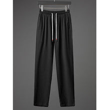 Load image into Gallery viewer, Retro Ice Silk Short Sleeve V-Neck Shirt Drawstring Trousers Two-Piece Set