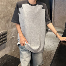 Load image into Gallery viewer, Contrast Color Stitching Short Sleeves T-shirt