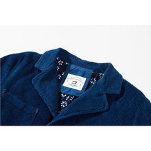 Load image into Gallery viewer, Handmade Plant-dyed Blue Corduroy Jacket
