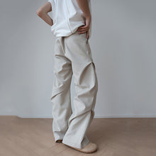 Load image into Gallery viewer, Pleated Paneled Silhouette Straight-leg Trousers