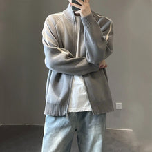 Load image into Gallery viewer, Stand Collar Loose Knit Cardigan