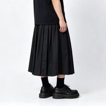 Load image into Gallery viewer, High-Waisted Pleated Wide-Leg Culottes Skirt-Pants