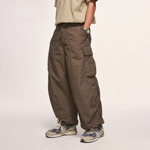 Load image into Gallery viewer, Fine Check Loose Workwear Wide-leg Pants