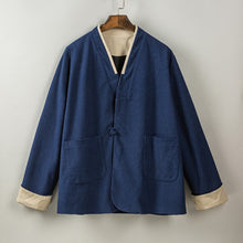 Load image into Gallery viewer, Contrast Trim Frog Button Zen Kimono Jacket