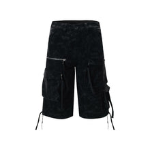 Load image into Gallery viewer, Tie-Dye Multi-Pocket Cropped Cargo Shorts