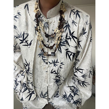 Load image into Gallery viewer, Casual Disc Button Stand Collar Jacquard Retro Shirt