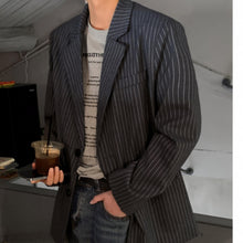 Load image into Gallery viewer, Striped Lapel Collar Blazer