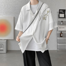 Load image into Gallery viewer, Embroidered Loose Casual Short Sleeves Shirt