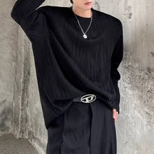 Load image into Gallery viewer, Textured Padded Shoulder Loose T-shirt