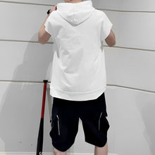 Load image into Gallery viewer, Printed Sports Loose Vest Hoodie