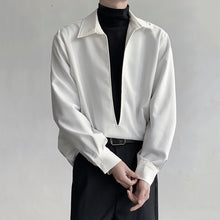 Load image into Gallery viewer, Loose White Deep V-neck Casual Shirt