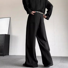 Load image into Gallery viewer, Japanese Retro Button Irregular Loose Straight Trousers
