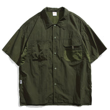 Load image into Gallery viewer, Japanese Retro Multi-pocket Patchwork Loose T-shirt