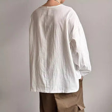 Load image into Gallery viewer, Crew Neck Linen Casual Loose T-shirt