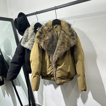 Load image into Gallery viewer, Faux Fur Plush Large Lapel Thick Warm Cotton Coat