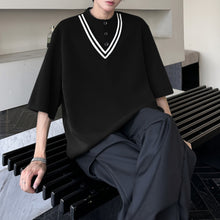 Load image into Gallery viewer, Striped Loose Heavyweight Casual T-shirt