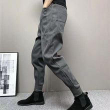 Load image into Gallery viewer, Casual Denim Cuff Washed Stretch Trousers