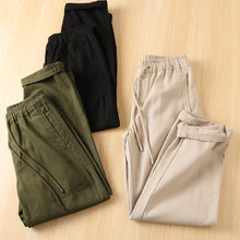 Load image into Gallery viewer, Thick Brushed Cotton Loose Straight Pants