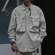 Load image into Gallery viewer, Japanese Loose Big Pocket Shirt