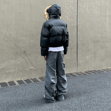 Load image into Gallery viewer, Detachable Faux Fur Hood Winter Loose Jacket