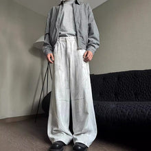 Load image into Gallery viewer, Distressed White Tie-Dye Denim Straight Trousers