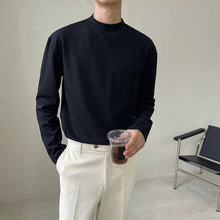 Load image into Gallery viewer, Solid Color Half Turtleneck Loose Inner T-shirt