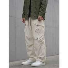 Load image into Gallery viewer, Japanese Loose Multi-pocket Straight-leg Cuffed Cargo Pants
