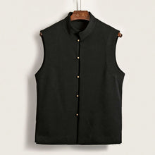 Load image into Gallery viewer, Retro Waistcoat Copper Button Stand Collar Vest