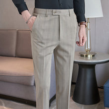Load image into Gallery viewer, British Plaid Slim-fit Casual Trousers